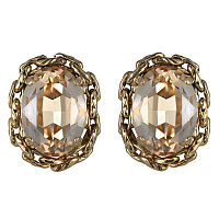 Серьги (Кристалл медовый, 2,3х1,9 см, 12 гр.) Италия Claudio Canzian 002 02 821