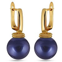 Серьги (Майорка, черничная, г/п: золото) MK12 0188G-05 Uvelina