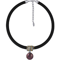 Колье  (Майорка 18 мм, бордо, г/п: золото, родий) Uvelina MK10 0036-12с