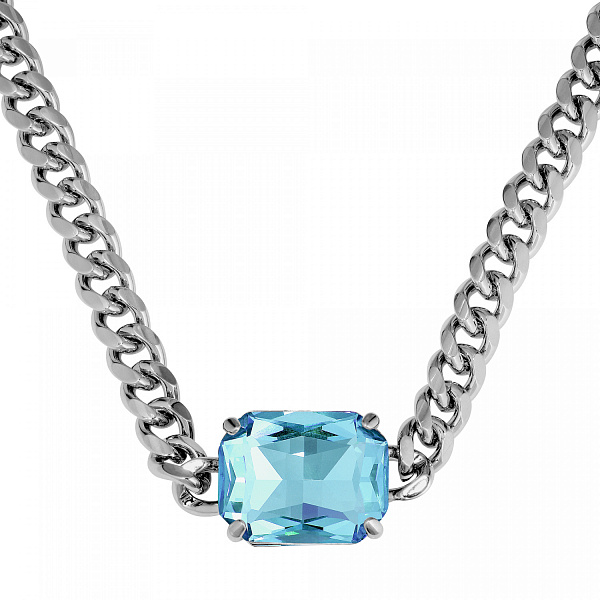 Колье TAGONA (кристалл голубой, г/п: родий, 42+5 см) Дания DYRBERG/KERN 460535