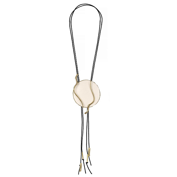 Колье (ювелирная смола, хлопковая нить, г/п: золото, d 8 см, 134 см) Греция Kalliope 002 05 013