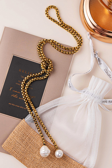 картинка Колье Сотуар (Майорка, 87 см, d1.4-1.7 см) Италия Claudio Canzian 002 05 413 ювелирный  магазин Калина являющийся официальным дистрибьютором в России 