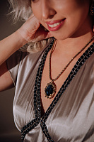 Колье Анастасия (сапфировый кристалл, дл.80 см, кулон 5х3,3 см) Италия Claudio Canzian 002 05 371