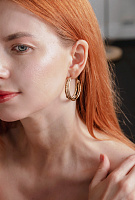 Серьги (г/п: золото, 3,8х3,7 см, 14 гр.) Италия Claudio Canzian 002 02 818