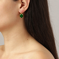 Серьги SEGIN (кристаллы черные,  г/п: золото, 2х1 см) Дания DYRBERG/KERN 470100