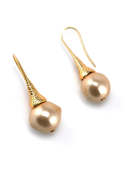 картинка Серьги (Жемчуг Majorca, г/п:золото) Solo Россия 20118330 ювелирный  магазин Калина являющийся официальным дистрибьютором в России 