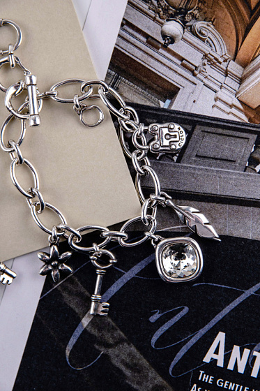 картинка Браслет (кристалл прозрачный, 17-21 см) RUS101 Испания Ciclon Э/коллекция ювелирный  магазин Калина являющийся официальным дистрибьютором в России 