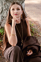 Браслет Talent (обруч, с жемчугом, г/п: золото, до 18 р.) Греция Katerina Vassou KV25.1-403282G