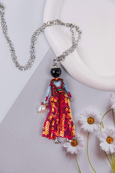 Подвеска (кукла Молли, серебристый) MIA-2401-CL5530 Франция MiAmelie