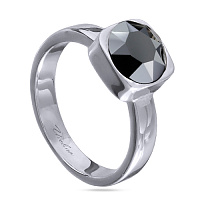 Кольцо Теннис (Кристалл гематит, г/п: родий, 8 мм, р.16,5) Uvelina SW00 0010R-027R-6