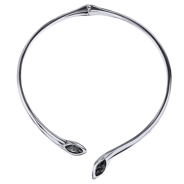 Колье Эдем (кристаллы темно-серые, г/п: родий) Uvelina SW00 0110R-014N