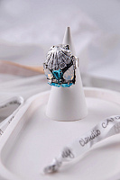 Кольцо Круиз (кристаллы бирюзовые, белый опал 3,4х2,6х1,7 см) Италия  Claudio Canzian 002 01 543