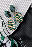 Серьги Lilith зеленый Голландия ZSISKA