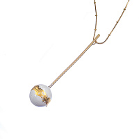 Колье Solell (с подвеской в форме сферы,белый, г/п: золото) Греция Katerina Vassou KV23-307562G