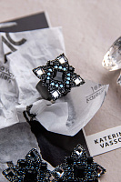 Кольцо (кристаллы Swarovski, 2х2 см, г/п: золото, регулируемый) Katerina Vassou KV26.1-404930B