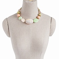 Колье (Варисцит, морская ракушка, палис.дерево) 10108161 Россия