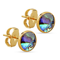 Пусеты Амфитрина (гелиотис,10мм,  г/п: золото) MG05 0001G-27E Uvelina