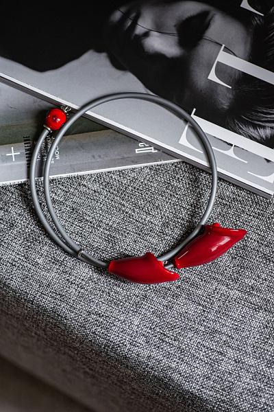 Колье Bouquet Due бордовый/серый ENZO BENZO Италия