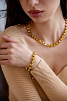 Браслет (дынно желтый кристалл, 16+6 см) Италия Claudio Canzian 002 04 340