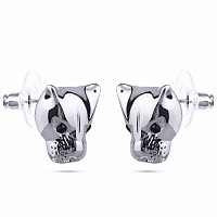 Серьги Пантеры (кристаллы черные, г/п: родий) Uvelina EX00 0010R-280E