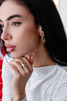 Серьги Сердца (кристаллы прозрачные, 3.9х1.2 см, 6 гр) Италия Claudio Canzian 002 02 915