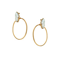 Серьги Periwinkle (жемчуг, г/п: золото) Греция Katerina Vassou KV25.2-308785G