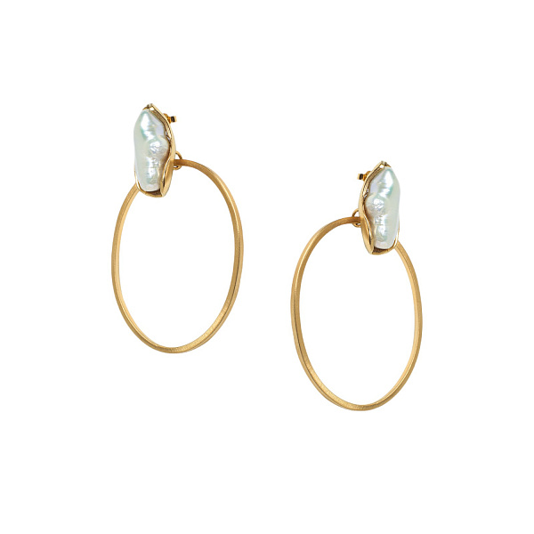 Серьги Periwinkle (жемчуг, г/п: золото) Греция Katerina Vassou KV25.2-308785G