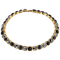 Колье Теннис (кристалл микс, гематит 8 мм, 37-40 см, г/п: золото) Uvelina SW00 0010G-049N