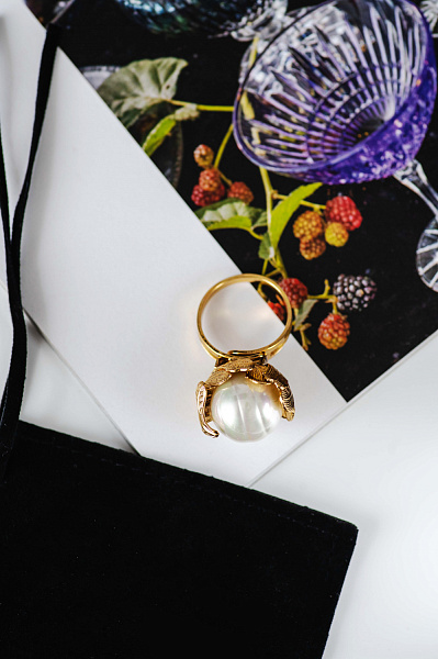 Кольцо (Барочный жемчуг, 2,1х1,8х2 см) Италия Claudio Canzian 002 01 142