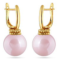 Серьги (майорка холодно-розовая 16 мм, г/п: золото) Uvelina MG00 0021G-02E