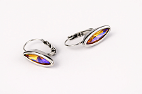 Серьги Ciclon 264603-09 (кристалл мультиколор, г/п: серебро, 2.3х0.7 см) Испания Vaina 