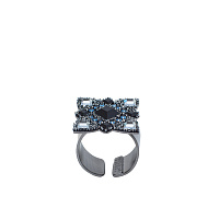 Кольцо (кристаллы Swarovski, 2х2 см, г/п: золото, регулируемый) Katerina Vassou KV26.1-404930B