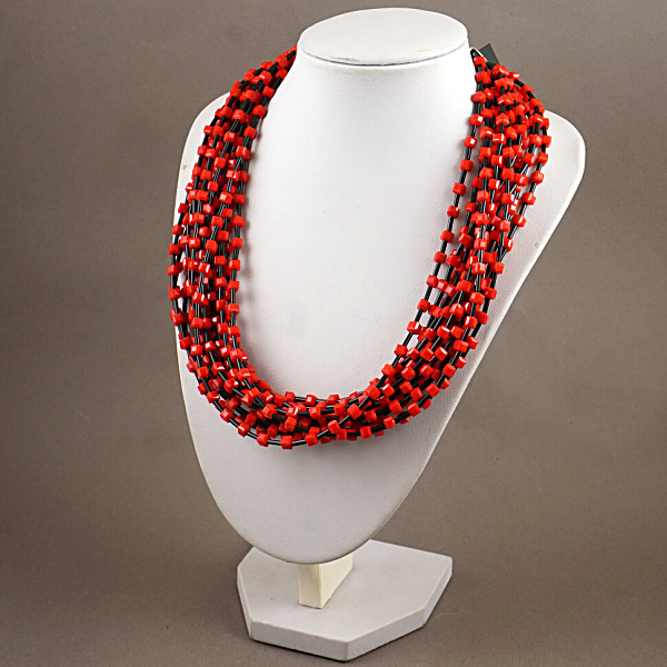 Колье MURANO Нити  (белые) Италия 