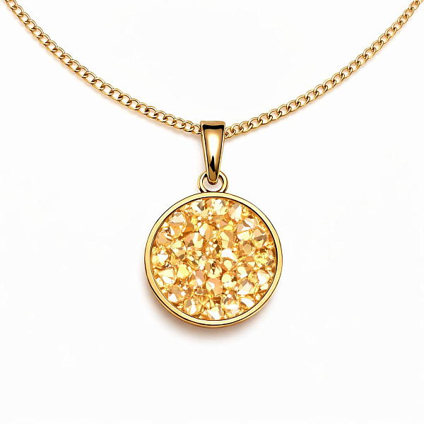 Подвеска Iren, 15 mm, золотистый, г/п: золото, 5530-0254-7035 Чехия Anabel Crystal