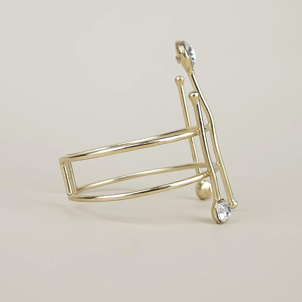 Браслет (кристалл прозрачный 6,7 см, 1х1см, г/п: золото) Греция Kalliope 022 04 018