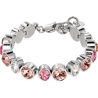 Браслет ELAINE (кристалл прозрачный, розовый, персиковый, г/п: серебро) Дания DYRBERG/KERN 440124
