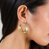 Серьги CORALIA  (13,6 гр, 4 см, г/п:золото) 12-32271 Франция Ori-Tao