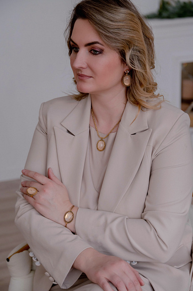 Серьги (розовый кварц, кристалл: розовый, 4,4х2,4 см, 25гр.) Италия  Claudio Canzian 002 02 771