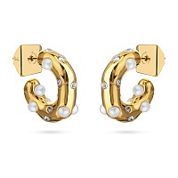 Серьги Просекко (майорка, кристаллы белые, г/п: золото) BS05 0530G-001E