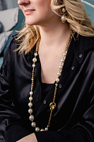 Колье (майорка 12-20 мм, кристалл прозрачный, 101 см) Италия Claudio Canzian 002 05 879