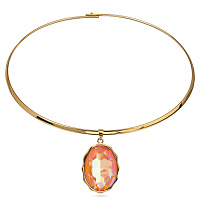 Кулон Сияние (кристалл оранжевый, 90-95 см, г /п: золото) Uvelina SW00 0095G-146P