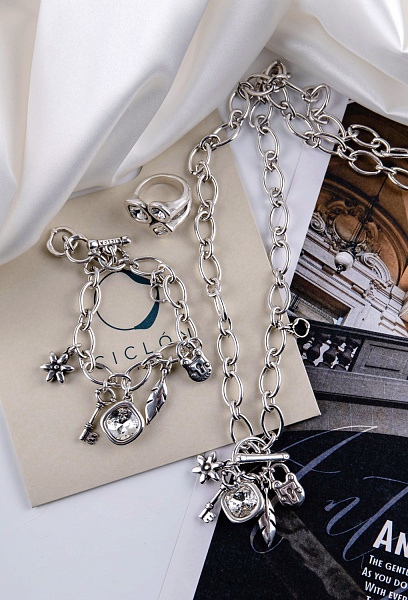 Колье (кристалл прозрачный 80 см) RUS801 Испания Ciclon Э/коллекция