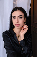 Серьги Пупс ( г/п: золото, 1,8см,  4.5х3 см..3 гр. и 12 гр.) Греция Kalliope 022 02 087