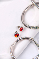 Серьги Ciclon EMO608-03 (кристалл красный, г/п: серебро) Испания