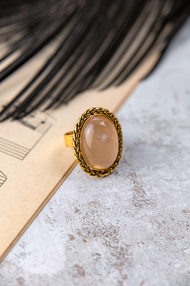 картинка Кольцо (розовый кварц, 3,1х2,4 см) Италия Claudio Canzian 002 01 530 ювелирный  магазин Калина являющийся официальным дистрибьютором в России 