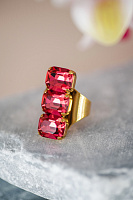 Кольцо Энигма (кристалл коралловый) Италия  Claudio Canzian 002 01 419