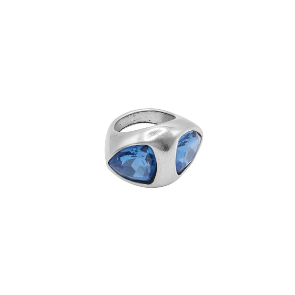 Кольцо Ciclon 251500-71-2 (кристалл темно-синий,г/п: серебро, р.17) Испания Amarre