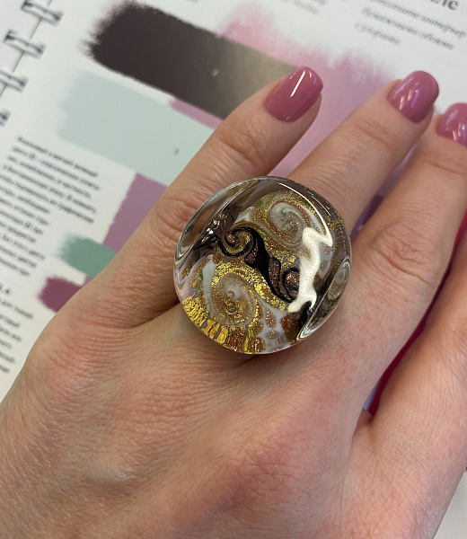 Кольцо Clelo 17.5 пудра/золото ENZO BENZO Италия