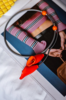 Колье Bouquet оранжевый/серый ENZO BENZO Италия