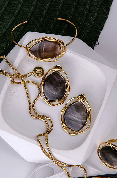 Браслет REFLET (перламутр, 7,05 гр, 56 см, г/п: золото, регулируется) 13-69401 Франция Ori-Tao